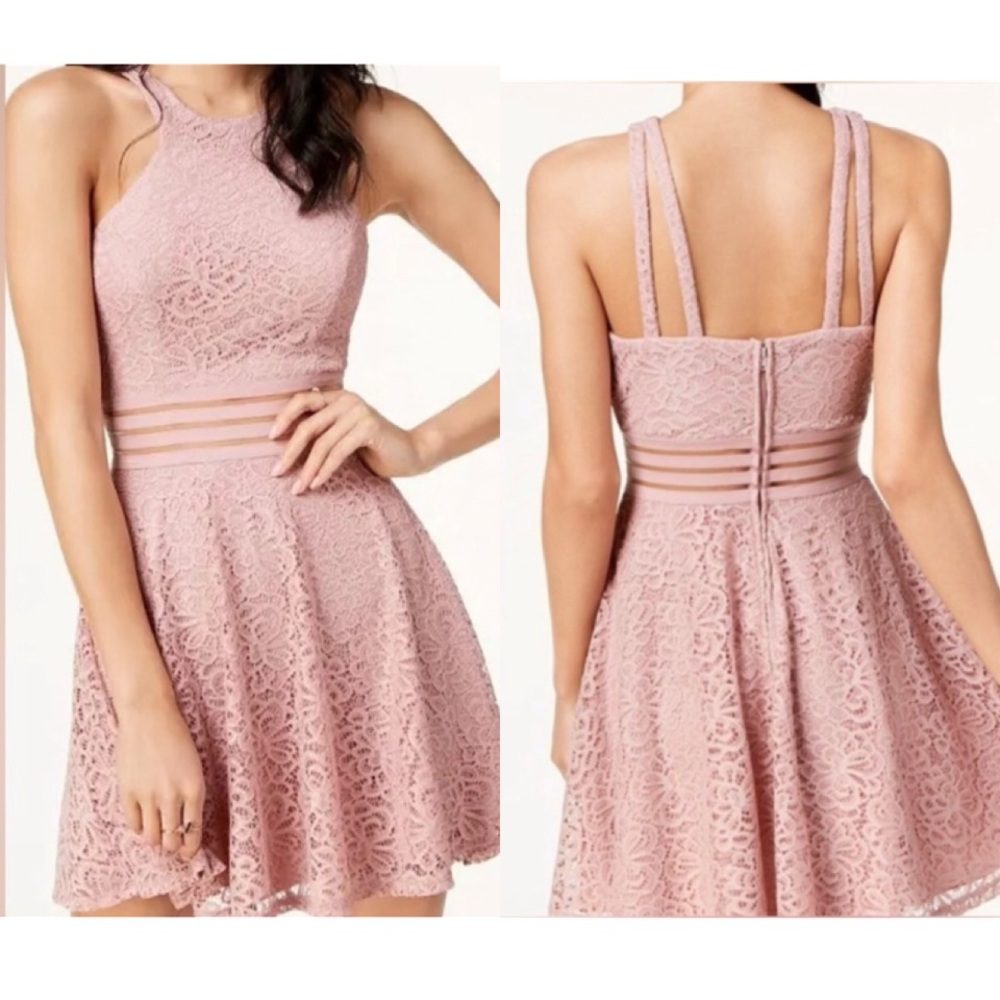 Size 13: City Studio Lace Midi Dress in Mauve